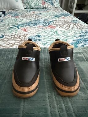 XTRATUF Kids Brown & Black Slip-On Boots